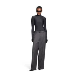 Pantaloni Loose Tailored in Grigio/rosso