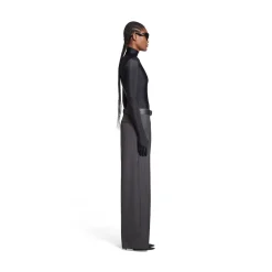 Pantaloni Loose Tailored in Grigio/rosso