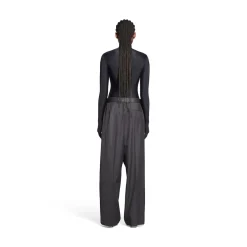 Pantaloni Loose Tailored in Grigio/rosso
