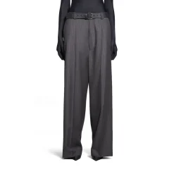 Pantaloni Loose Tailored in Grigio/rosso