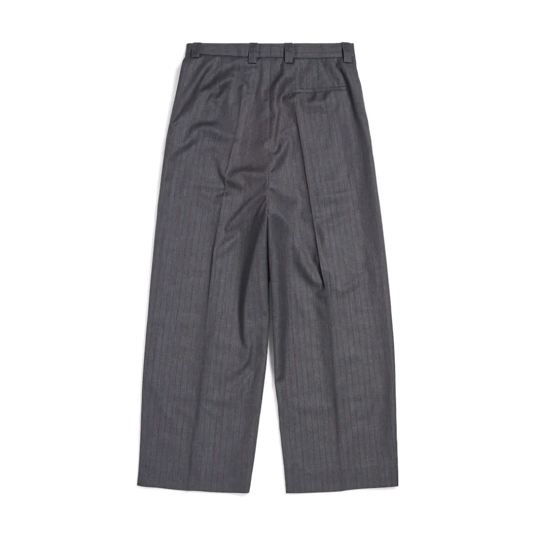 Pantaloni Loose Tailored in Grigio/rosso