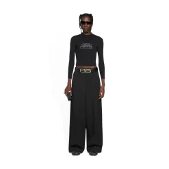 Pantaloni Low Crotch da Donna in Nero
