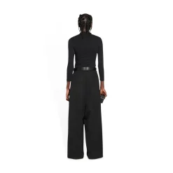 Pantaloni Low Crotch  da Donna in Nero