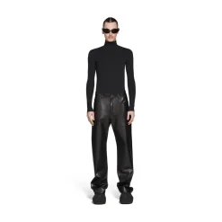 Pantaloni Medium Fit in Nero