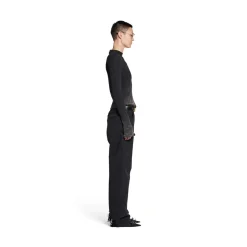 Pantaloni Medium Fit in Nero