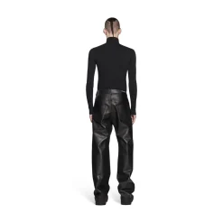 Pantaloni Medium Fit in Nero