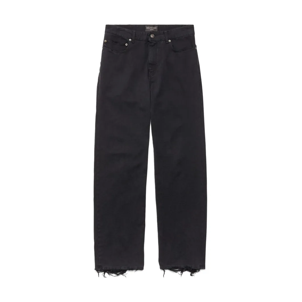 Pantaloni Medium Fit in Nero