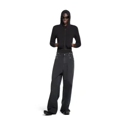 Pantaloni Pierced Baggy in Nero