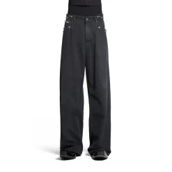 Pantaloni Pierced Baggy in Nero