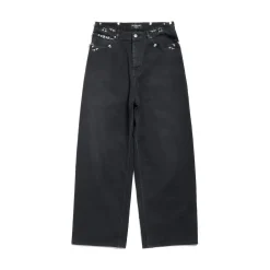 Pantaloni Pierced Baggy in Nero