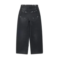 Pantaloni Pierced Baggy in Nero