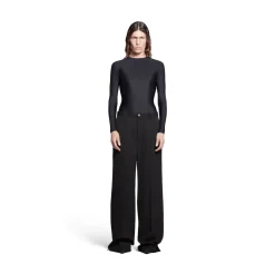Pantaloni Tailored Regular Fit in Nero