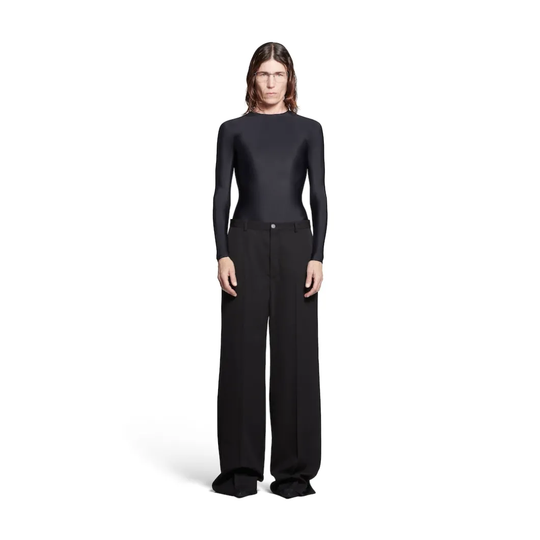Pantaloni Tailored Regular Fit in Nero