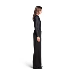 Pantaloni Tailored Regular Fit in Nero