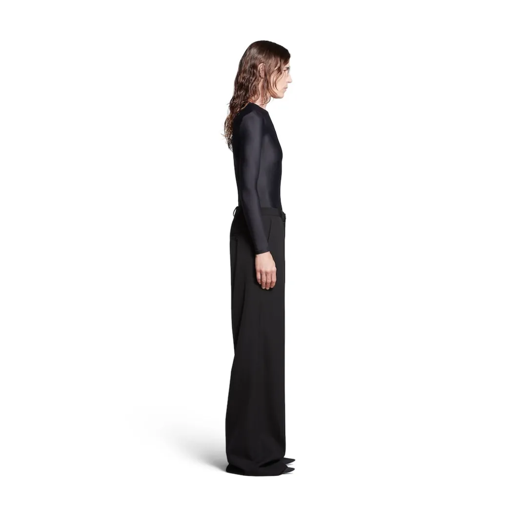 Pantaloni Tailored Regular Fit in Nero