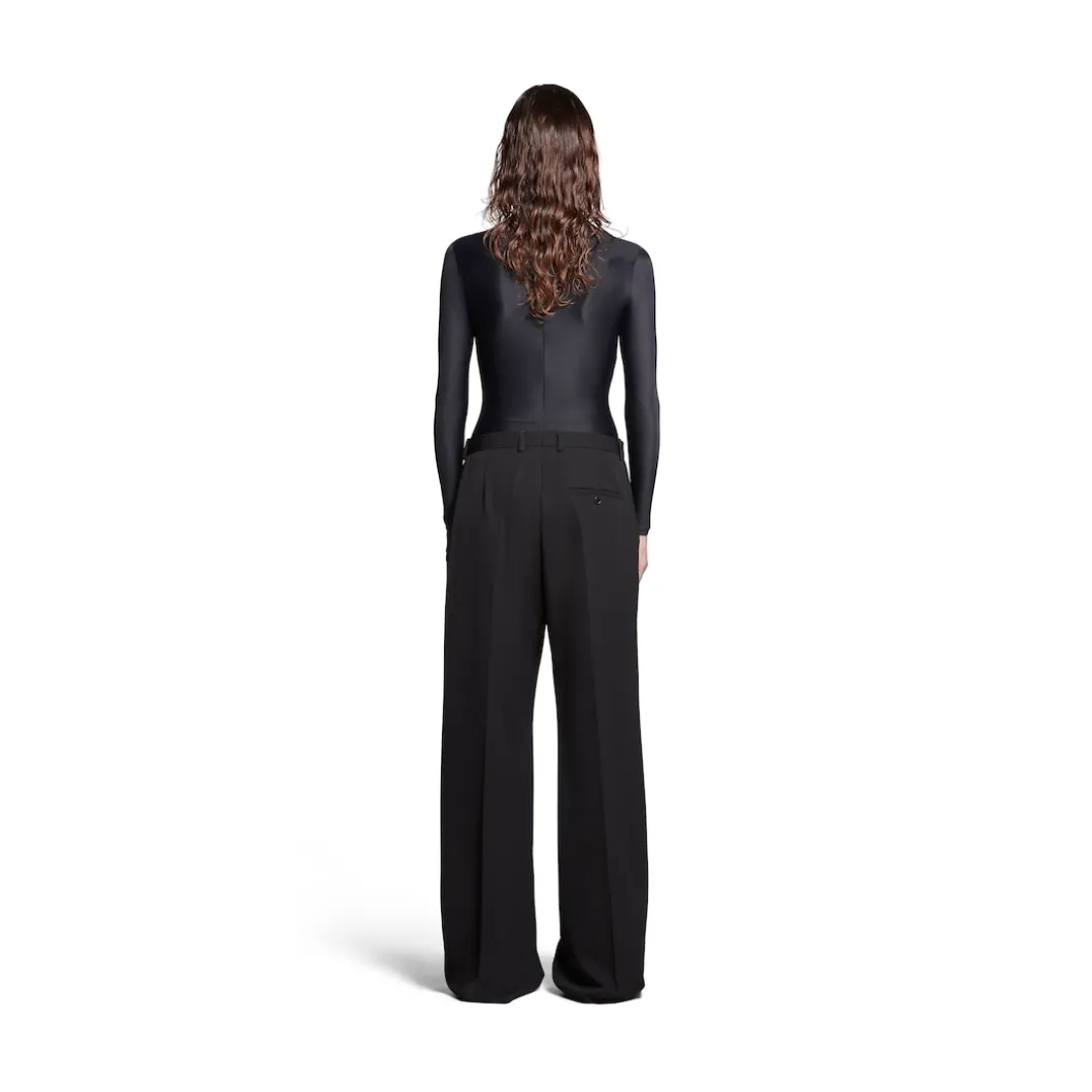 Pantaloni Tailored Regular Fit in Nero