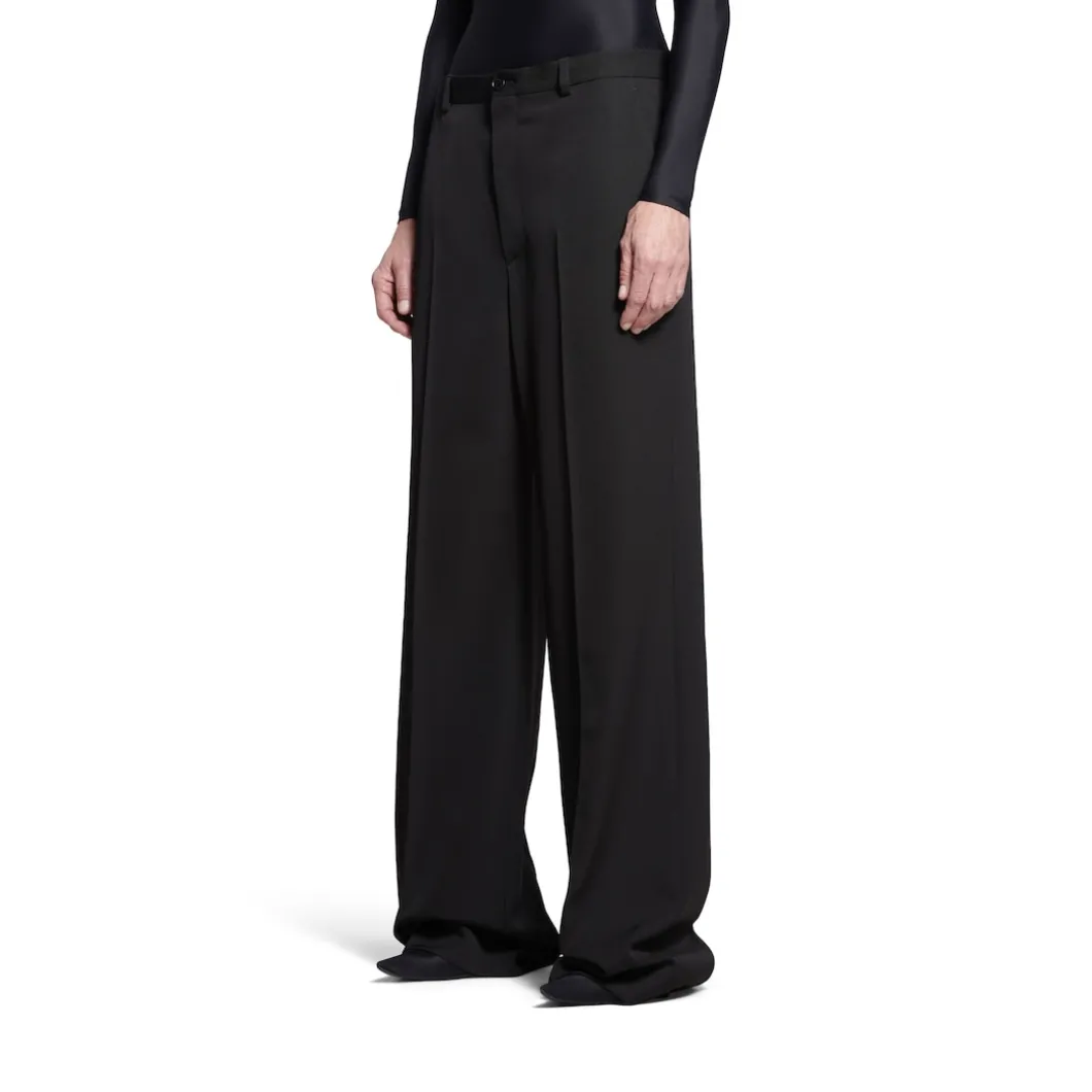 Pantaloni Tailored Regular Fit in Nero
