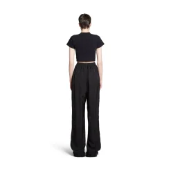 Pantaloni Tracksuit Bal Diagonal Allover Fluidi da Donna in Nero