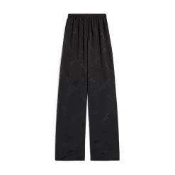 Pantaloni Tracksuit Bal Diagonal Allover Fluidi da Donna in Nero