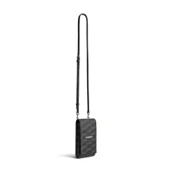 Porta Cellulare Con Tracolla Signature In Tela Spalmata Bb Monogram  da Uomo in Nero