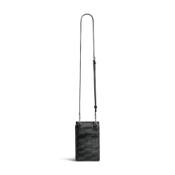 Porta Cellulare Con Tracolla Signature In Tela Spalmata Bb Monogram  da Uomo in Nero