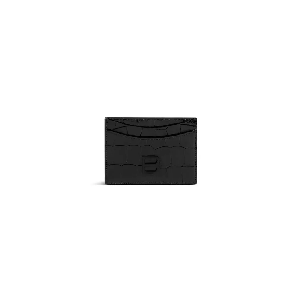 Portacarte Hourglass da Donna in Nero