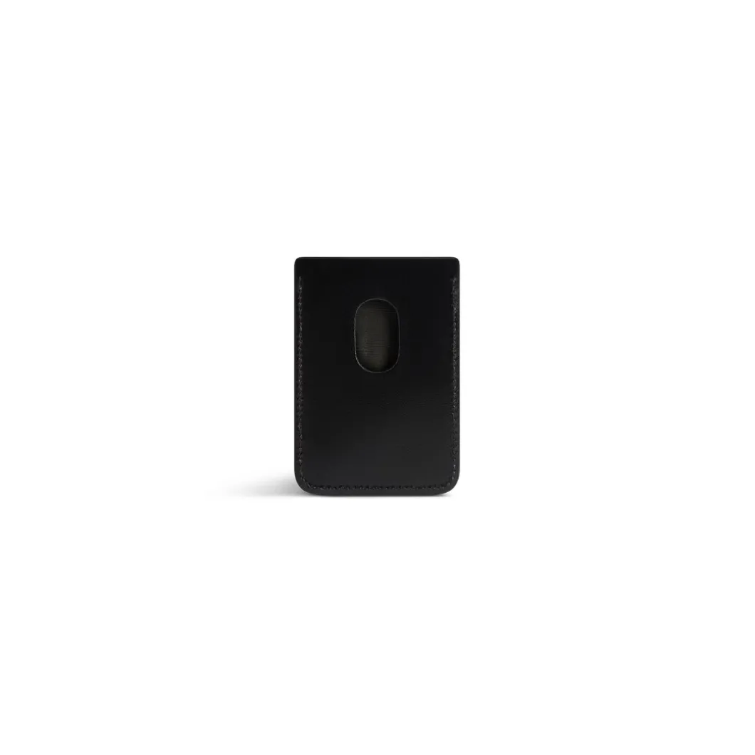 Portacarte Magnetico Cash In Vitello Box da Uomo in Nero