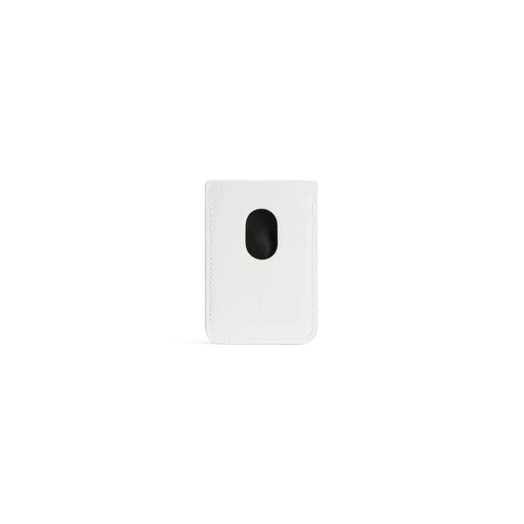 Portacarte Magnetico Cash Diy Metal da Uomo in Bianco/nero