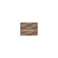 Portacarte Signature In Tela Rivestita Bb Monogram  in Beige