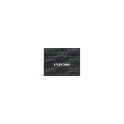 Portacarte Signature In Tela Rivestita Bb Monogram  in Nero