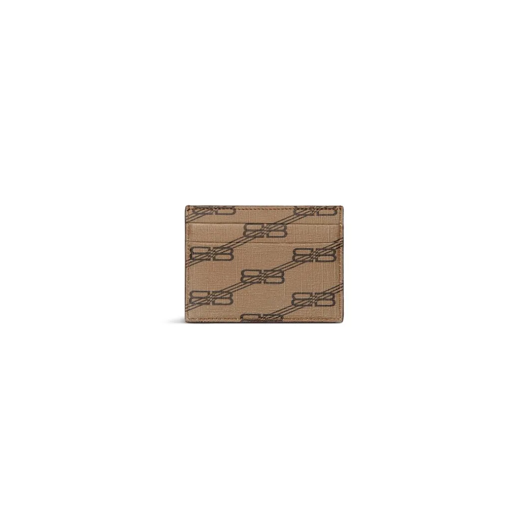 Portacarte Signature In Tela Rivestita Bb Monogram in Beige