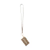 Portacarte Signature Su Portachiavi In Tela Rivestita Bb Monogram  in Beige