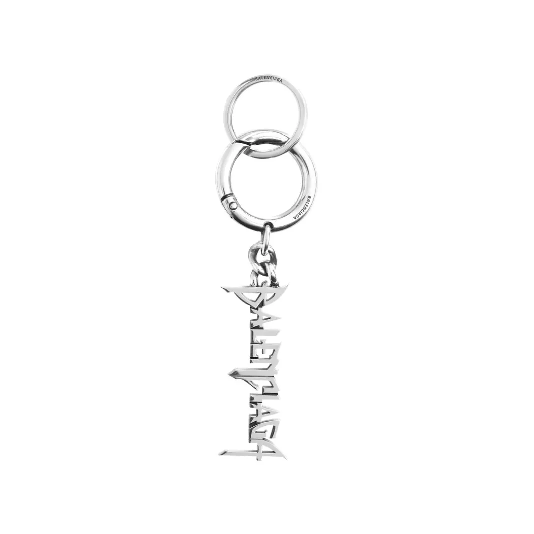 Portachiavi Typo Metal in Argento