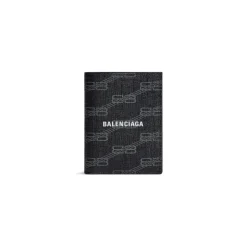Portafoglio Bi-fold Verticale Signature In Tela Spalmata Bb Monogram da Uomo in Nero/grigio