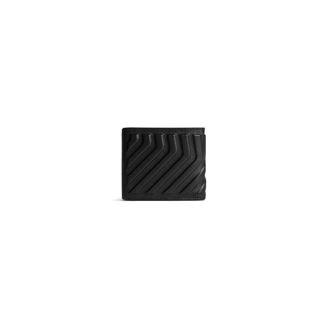Portafoglio Car Square Folded da Uomo in Nero