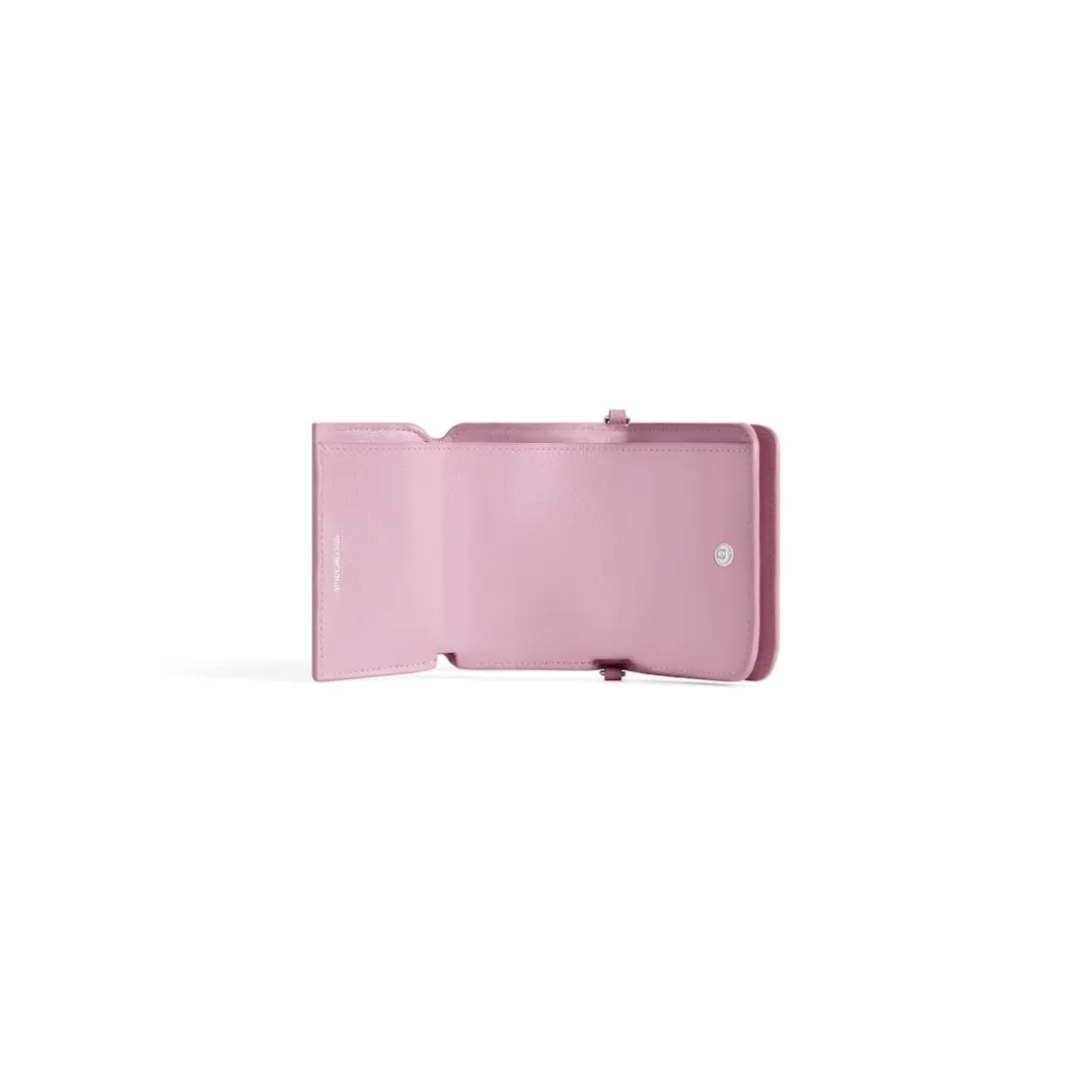 Portafoglio Con Catena Cash Mini da Donna in Rosa