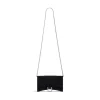 Portafoglio Con Catena Hourglass In Jersey Di Velluto da Donna in Nero