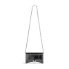 Portafoglio Con Catena Hourglass Metallizzato da Donna in Grigio