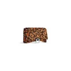 Portafoglio Con Catena Hourglass Con Stampa Leopardata da Donna in Beige