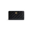 Portafoglio Continental Crush Trapuntato da Donna in Nero