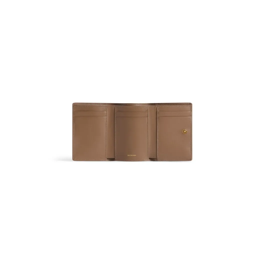 Portafoglio Envelope Mini da Donna in Marrone Chiaro