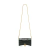 Portafoglio Hourglass Con Catena Con Lavorazione Coccodrillo da Donna in Verde