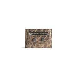 Portafoglio Le Cagole Mini Con Stampa Leopardata da Donna in Marrone