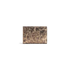 Portafoglio Le Cagole Mini Con Stampa Leopardata da Donna in Marrone