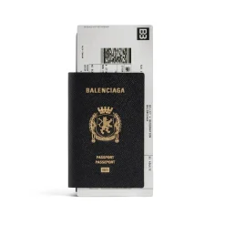 Portafoglio Passport Lungo 1 Biglietto da Uomo in Nero