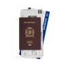 Portafoglio Passport Lungo 2 Biglietti  da Uomo in Rosso Scuro