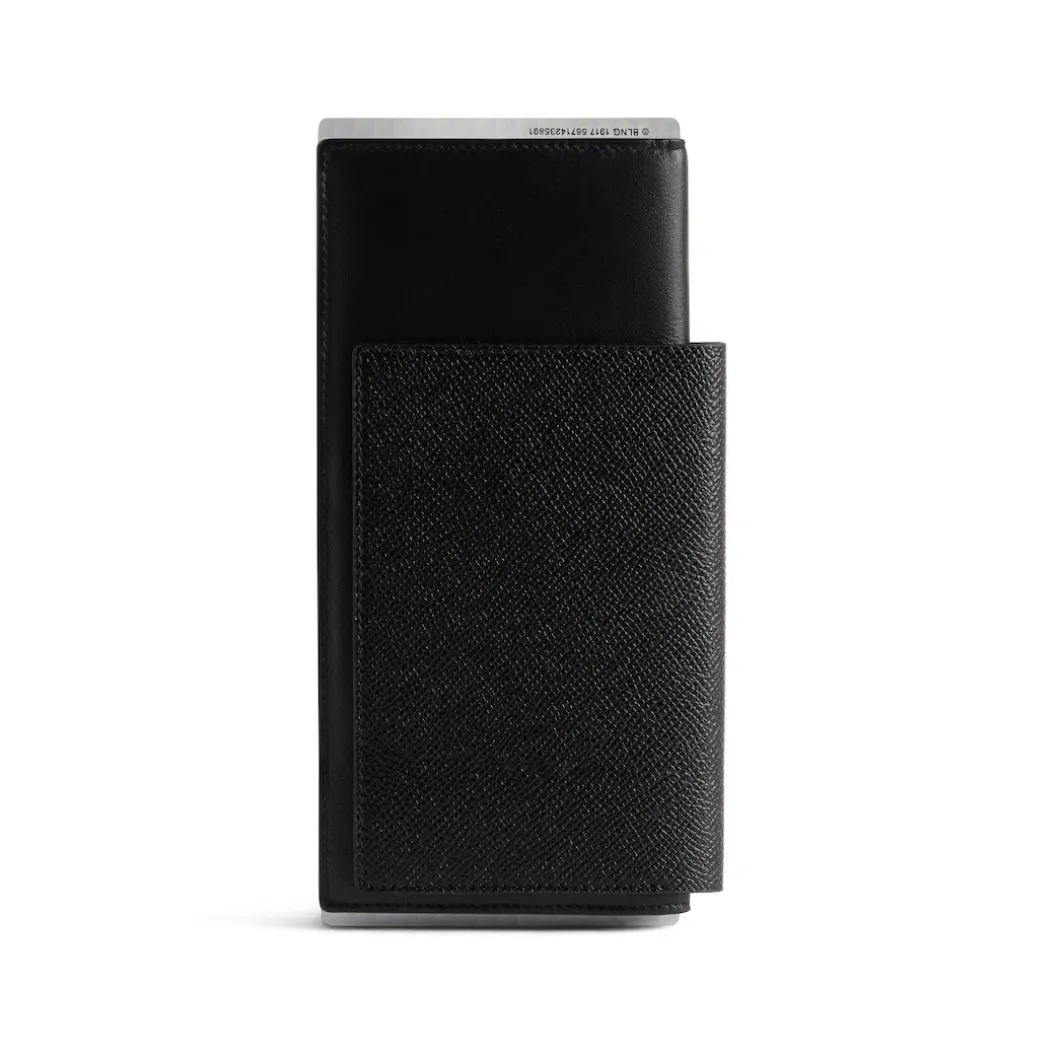 Portafoglio Passport Lungo 1 Biglietto da Uomo in Nero