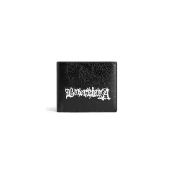 Portafoglio Pieghevole Quadrato Cash Diy Metal  da Uomo in Nero/bianco
