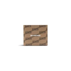 Portafoglio Squadrato Ripiegato Signature Folded In Tela Rivestita Bb Monogram  da Uomo in Beige