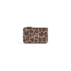 Portamonete E Portacarte Cash Grande Lungo Con Stampa Leopardata da Donna in Beige